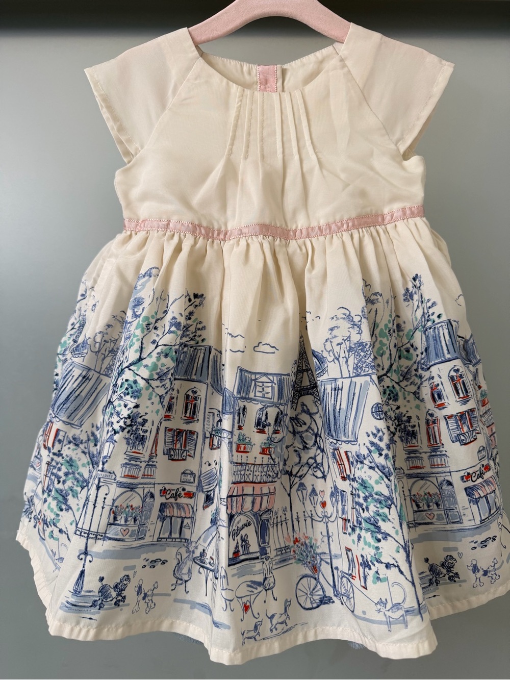 Baby Girl Paris Print Dress 6-9M